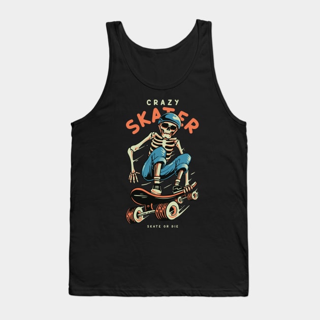 SkateBoard Tank Top by BERKAH SERAWUNG